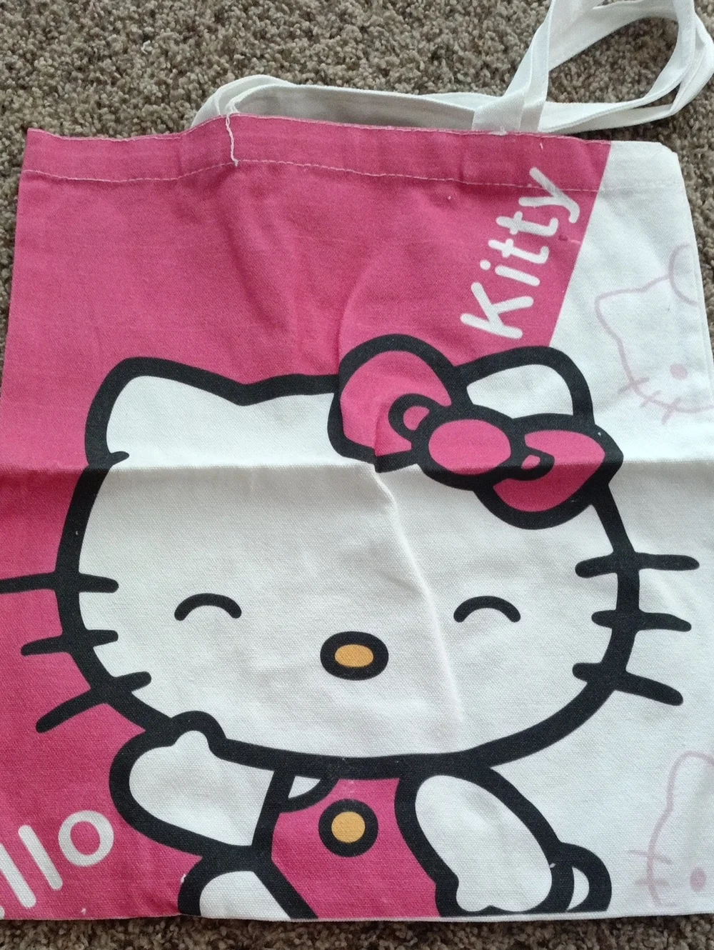 Hello Kitty Pink & White Kids Tote Bag